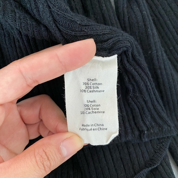 L’Agence Black Ribbed Knit Cardigan - Picture 6 of 7